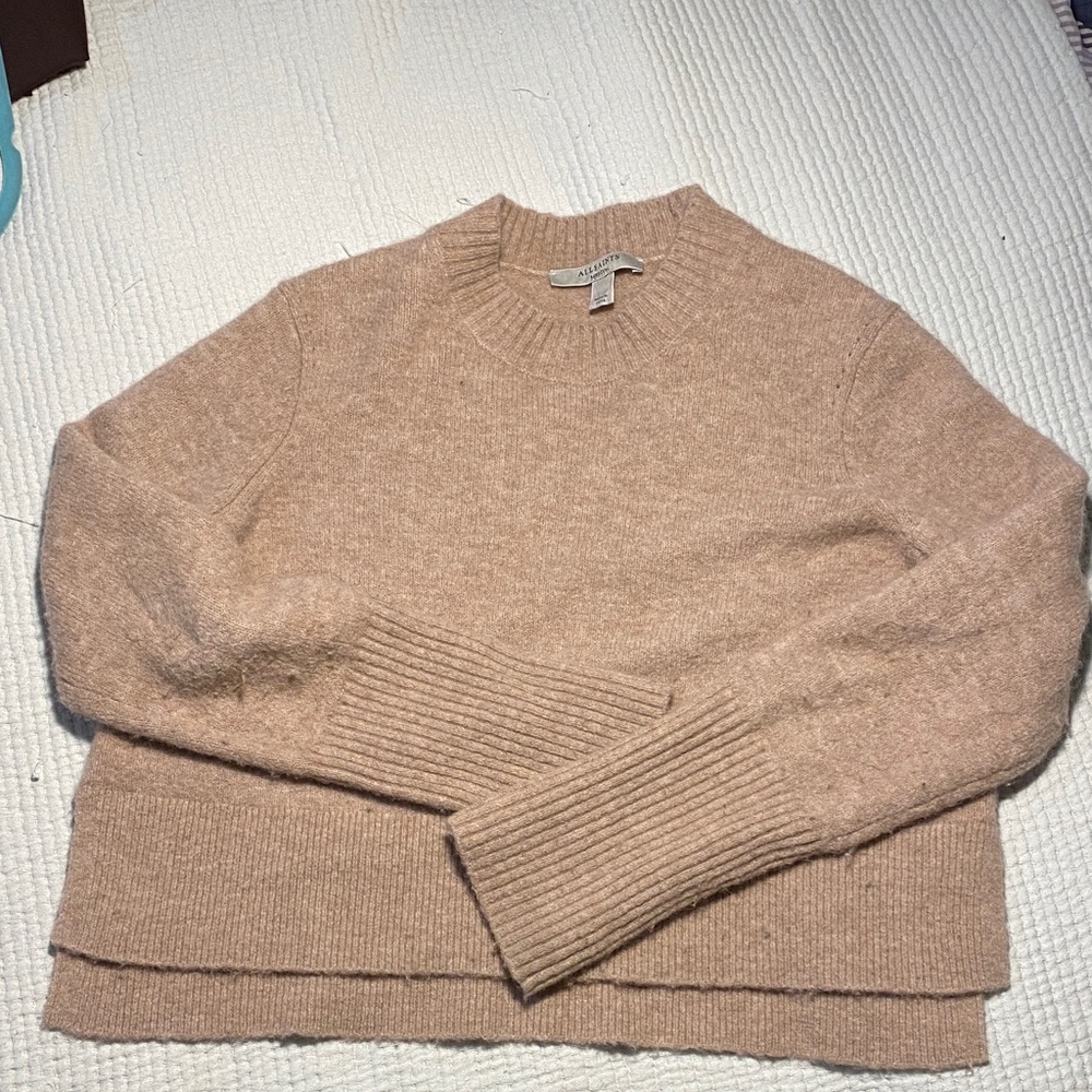 All Saints Cashmere Blend Cropped Sweater